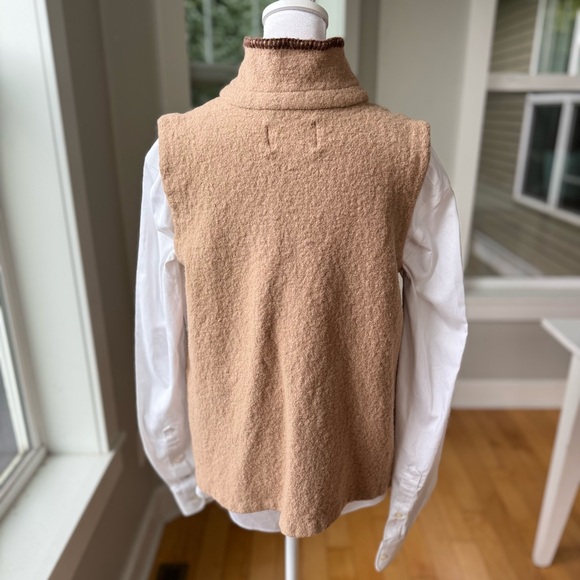 Tahari Tan Brown Embroidered Wool Vest Size XL - Picture 4 of 11